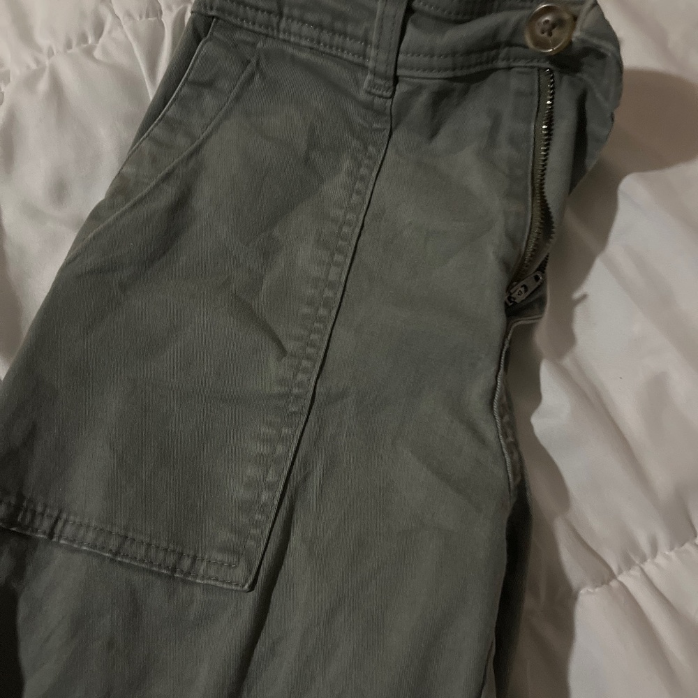 forest green low rise cargos